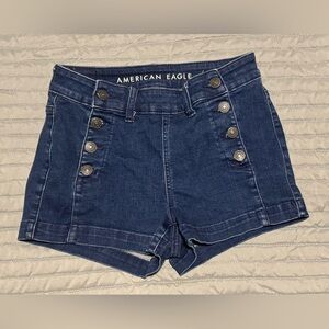 American Eagle Blue Jean Shorts Size 6